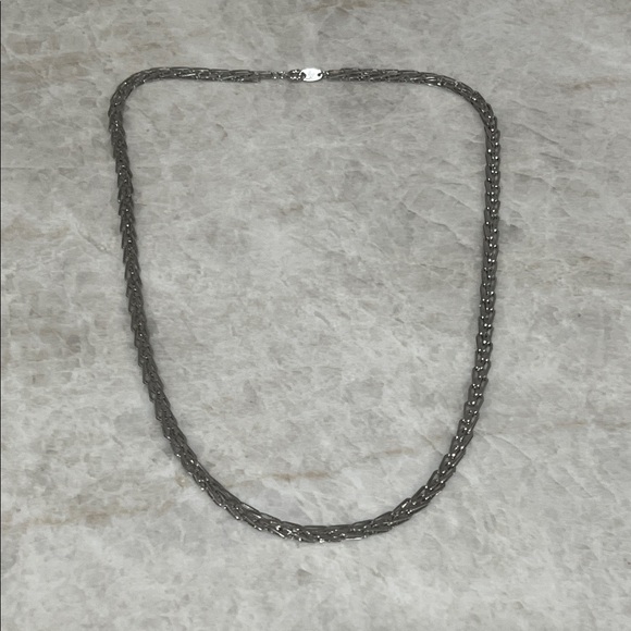 Trifari Twisted Silver Necklace - Picture 8 of 9